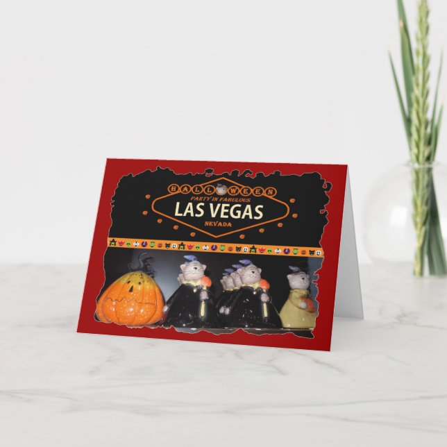 Halloween Party In Las Vegas Card (Front)
