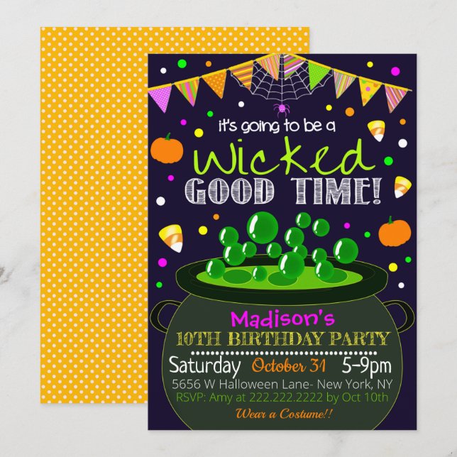 Halloween Party Invitation (Front/Back)