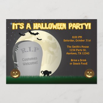 Halloween Party Invitation by aaronsgraphics at Zazzle