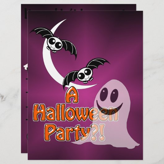 HALLOWEEN PARTY INVITATION (Front/Back)