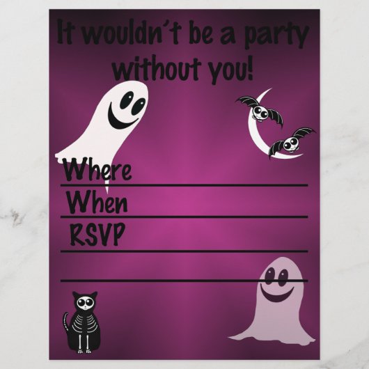 HALLOWEEN PARTY INVITATION (Back)