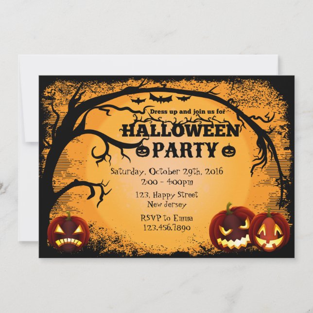Halloween Party Invitation (Front)