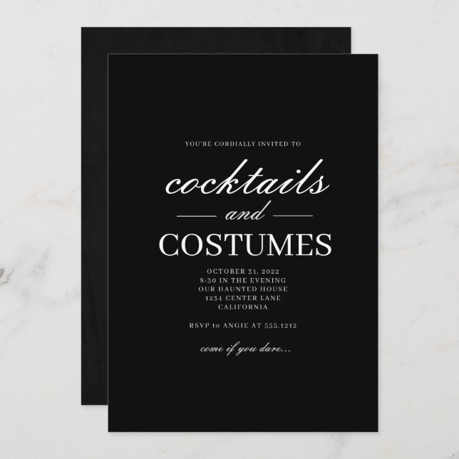 HALLOWEEN PARTY INVITATION (Front/Back)