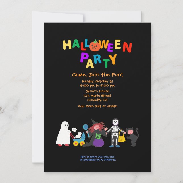 Halloween Party Invitation (Front)