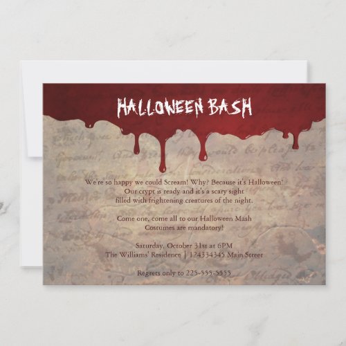 Halloween Party Custom Invitations