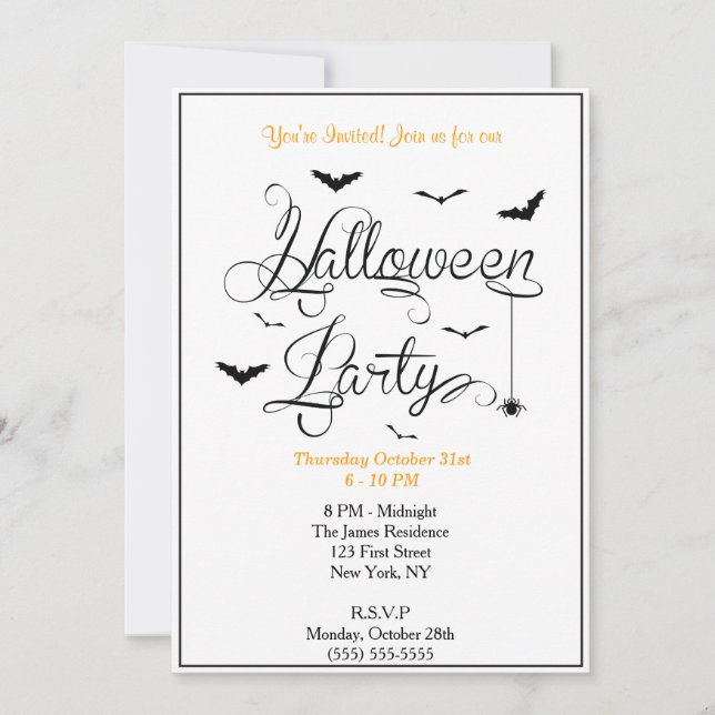 Halloween Party Invitation (Front)