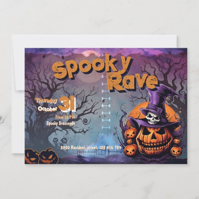 Halloween party invitation (Front)
