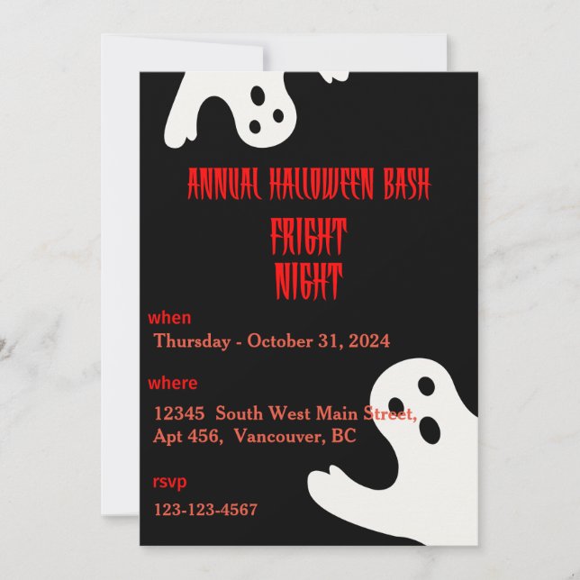 Halloween Party Invitation (Front)