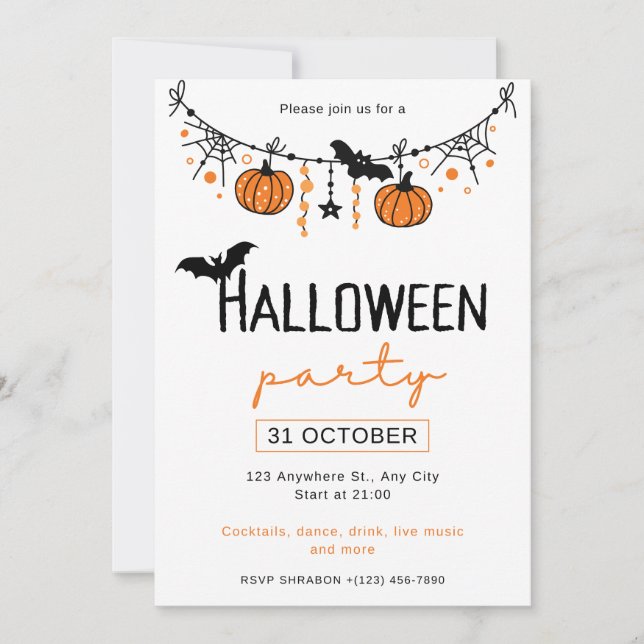 Halloween party invitation (Front)