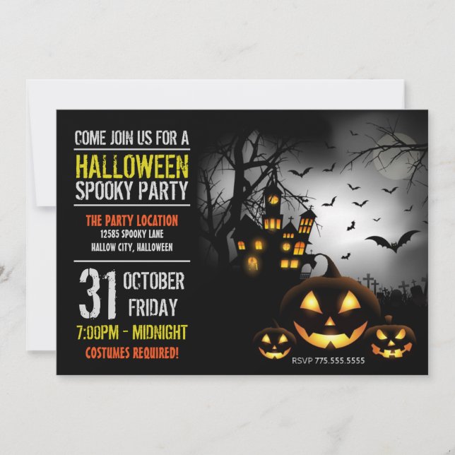 Halloween Party Invitation (Front)