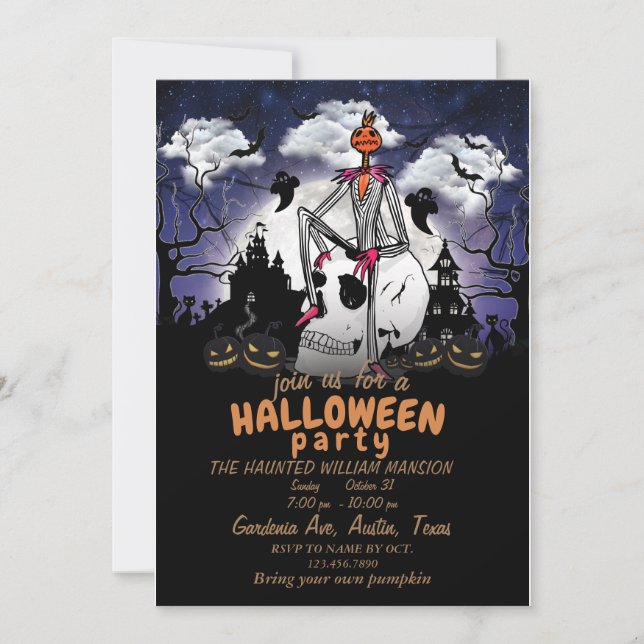 Halloween Party  Invitation (Front)