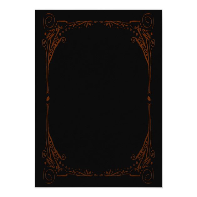 Halloween Party Invitation - Black Orange Spiders