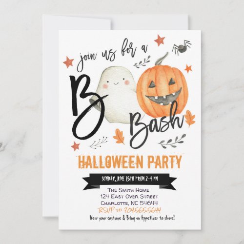 Halloween Party invitation Boo Bash Invite