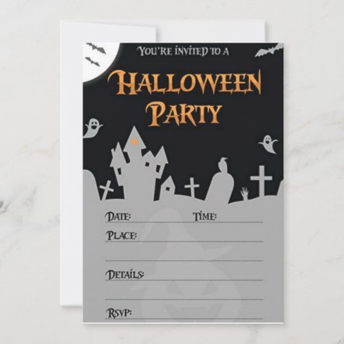 Halloween party invitation _ boos and booze