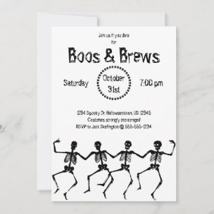 Halloween Party Invitation - Boos and Brews