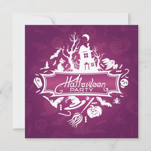 Halloween Party Invitation Card (Front)