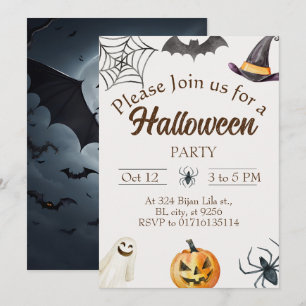 Halloween Party Invitation Card