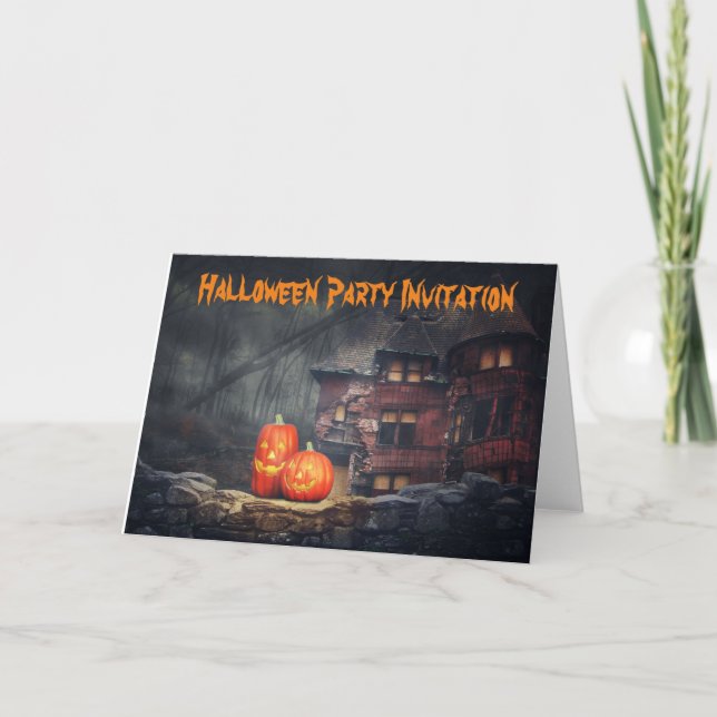 Halloween Party Invitation. Card (Front)