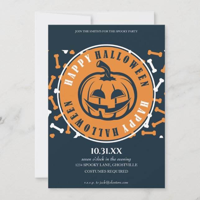 Halloween Party Invitation Card (Front)