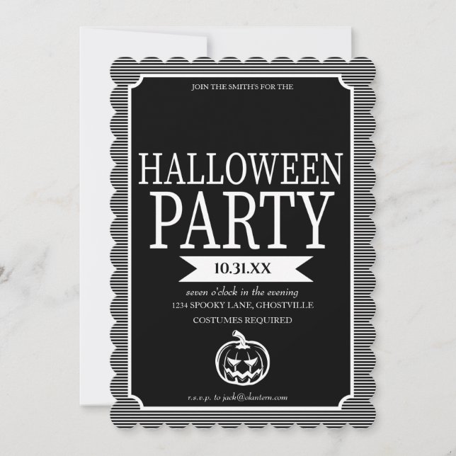 Halloween Party Invitation Card (Front)
