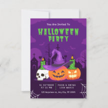 Halloween Party invitation cards