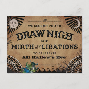 Halloween Party Invitation Egyptian Aesthetic Postcard