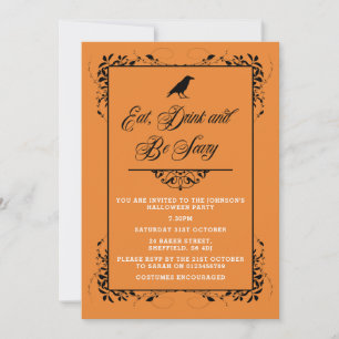 Halloween party invitation - elegant adult invite