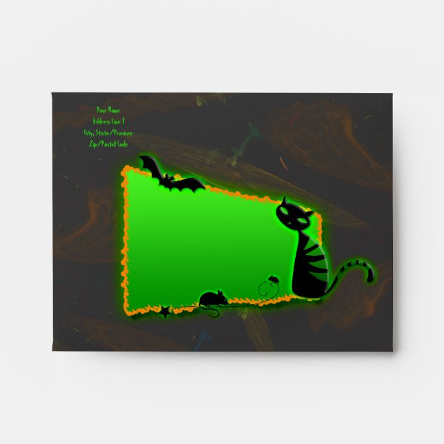 Halloween Party Invitation Envelope A-2 Size (Front)