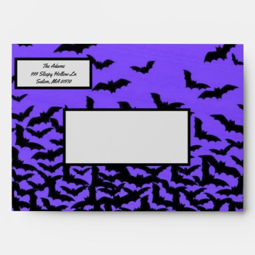 Halloween Party Invitation Envelope Return Address