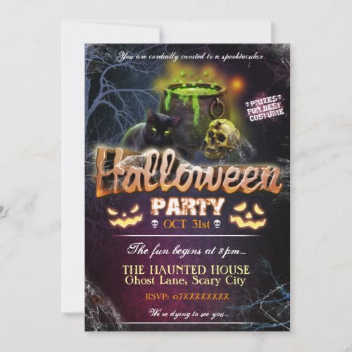 Halloween Party Invitation Fully Customizable