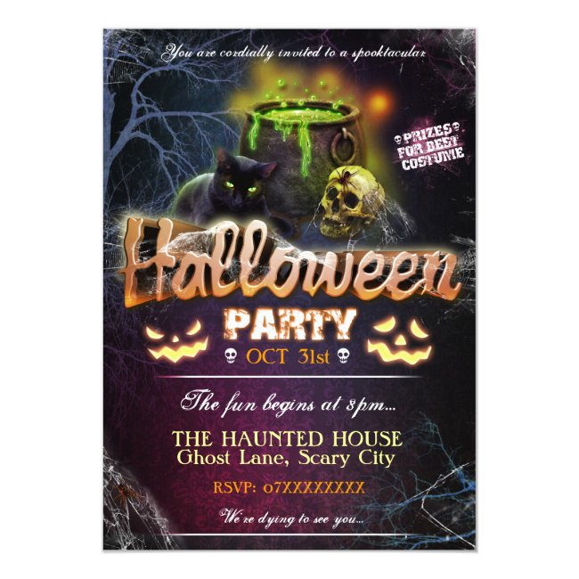 Halloween Party Invitation Fully Customizable