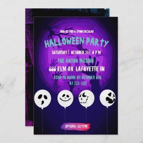 Halloween party invitation fully customizable