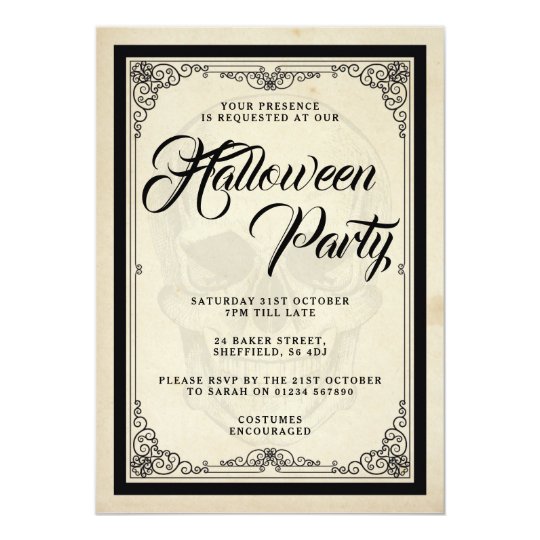 Halloween party invitation - Gothic Theme | Zazzle.com