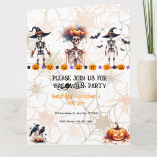  Halloween Party Invitation Greeting Card