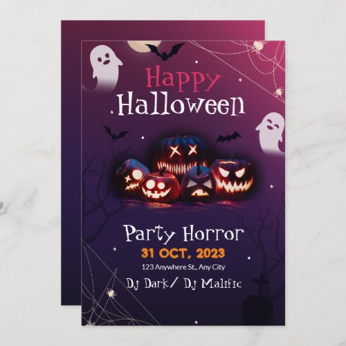 Halloween Party Invitation Horror Party Halloween Holiday Card