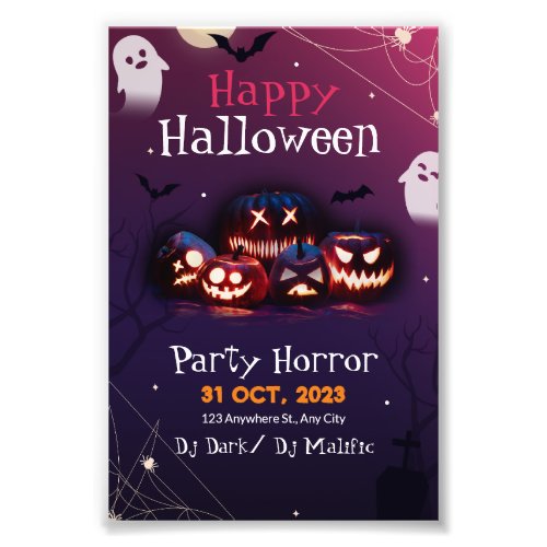 Halloween Party Invitation Horror Party Halloween Photo Print