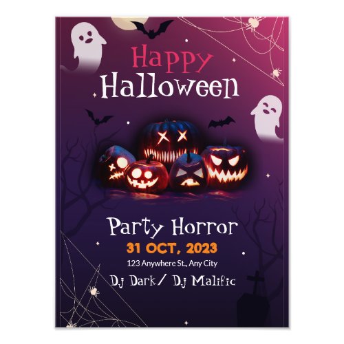 Halloween Party Invitation Horror Party Halloween Photo Print