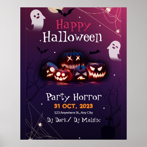 Halloween Party Invitation Horror Party Halloween Poster