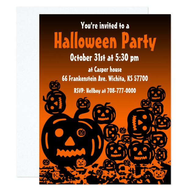 Halloween Party Invitation Jack O Lantern 5