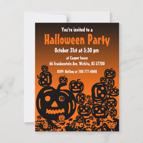Halloween Party Invitation Jack O Lantern 5