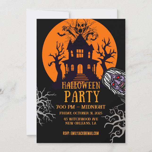 HALLOWEEN PARTY INVITATION—JOIN US IF YOU DARE INVITATION (Front)