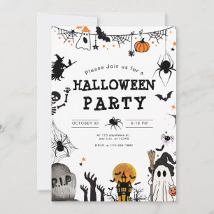 Halloween Party Invitation,Kids Spooky Night Party