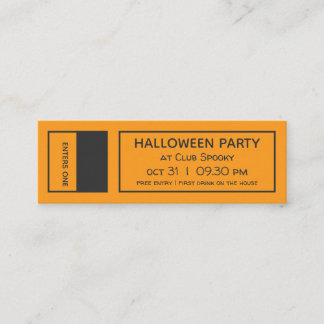 Halloween party invitation modern tickets