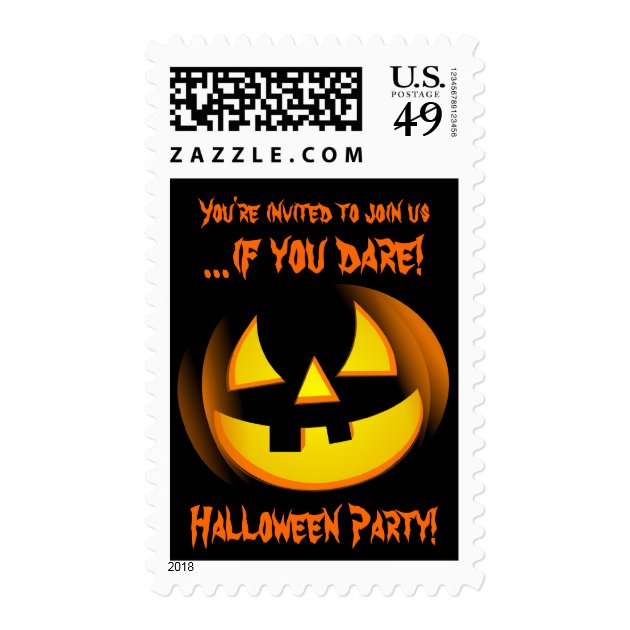 Halloween Party Invitation Postage Stamps