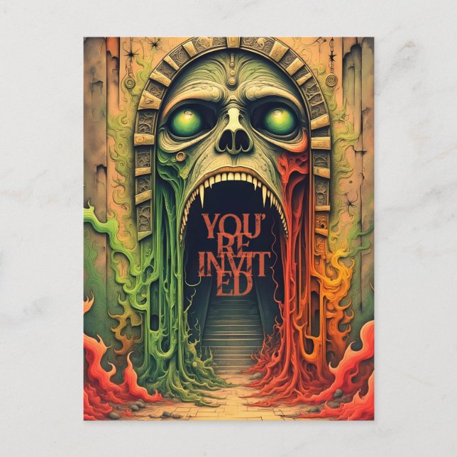 Halloween Party Invitation Postcard (Front)