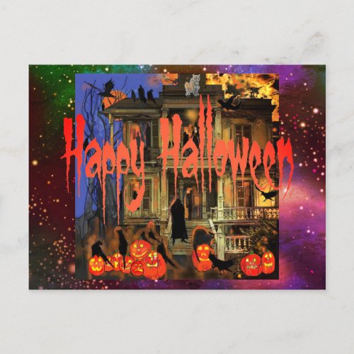 Halloween Party Invitation Postcard