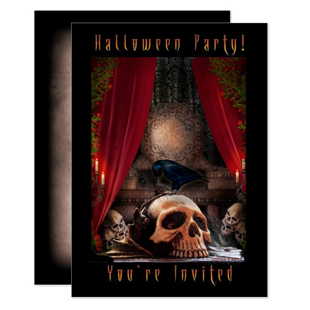 Halloween Party Invitation - Ravens Den
