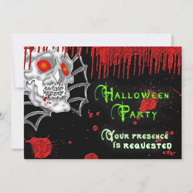 HALLOWEEN PARTY INVITATION - SKELETON (Front)