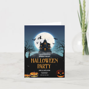 Halloween Party Invitation, Spooky Night Halloween Invitation