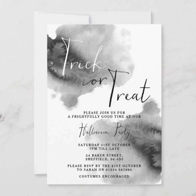 Halloween party invitation - Trick or Treat (Front)
